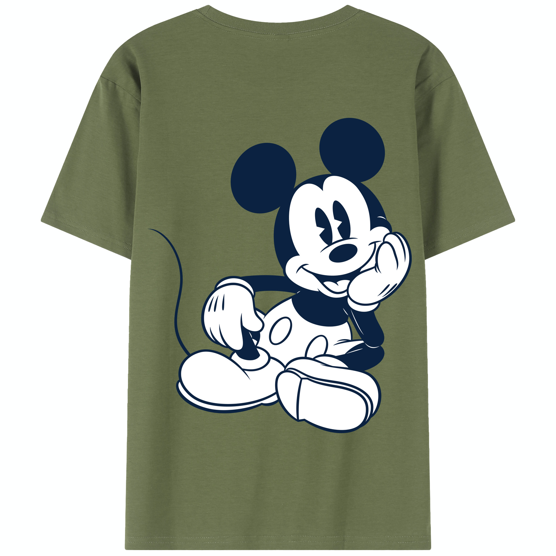 （画像用） ミッキーマウス Mickey Mouse 綿100％半袖Tシャツ（背面プリント）